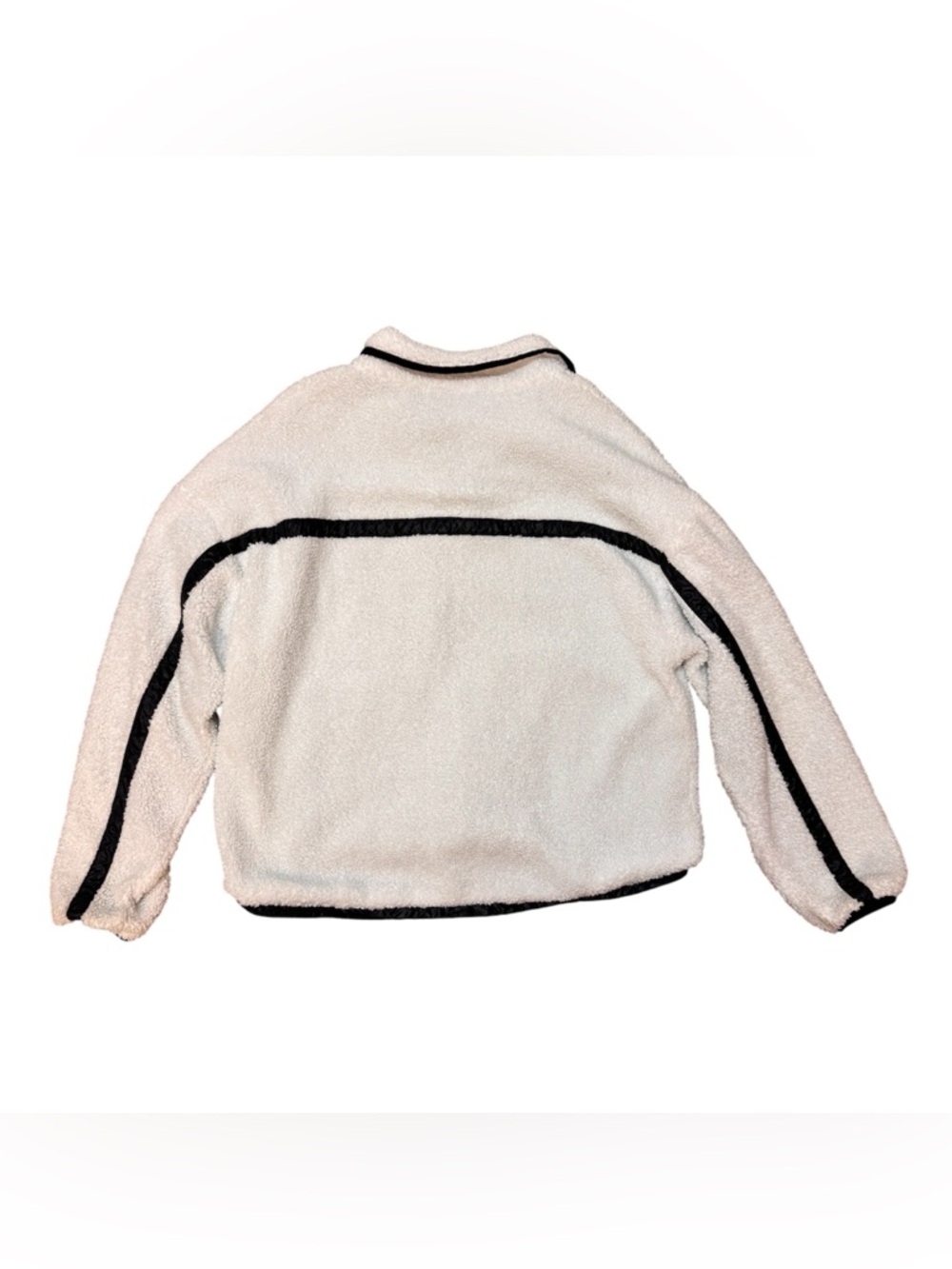 Fabletics Larissa Sherpa Fleece Jacket Zip Up Teddy Cozy White Medium - Picture 3 of 5